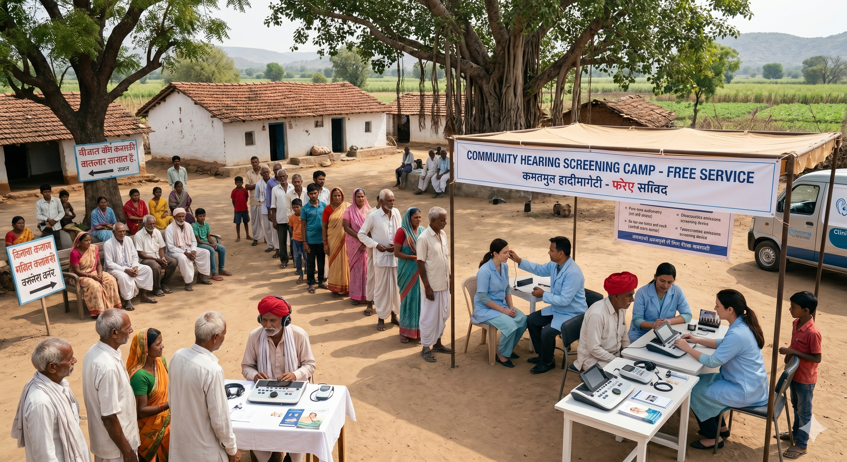 Community hearing screening camp